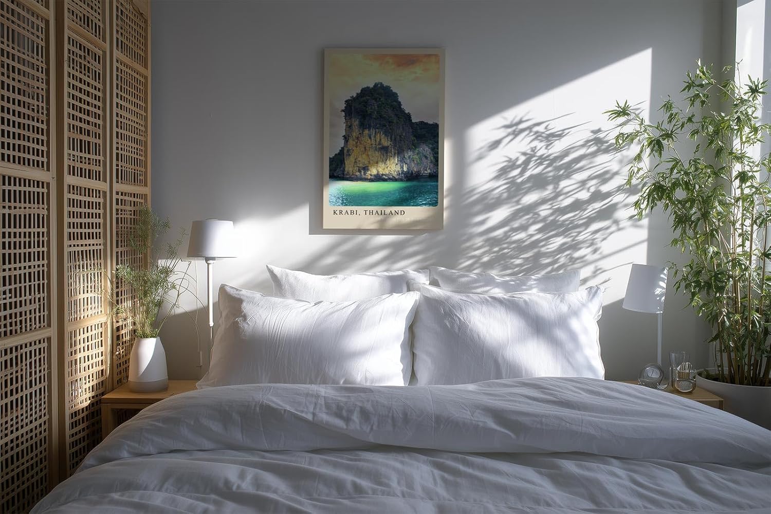 Paul Sinus Kunstdruck 40x60cm Krabi Thailand Felsinsel mit tropischem Wasser und bewaldetem Monolith