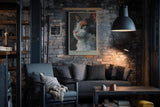 Paul Sinus Wandbild in 40x60cm Queen of Whiskers – ausdrucksstarkes Katzenportrait in moderner Bilder für elegante Raumgestaltung