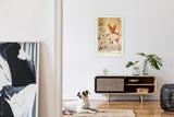 Paul Sinus Leinwandbild 60x90cm Aufsteigender Geist – Eleganter Vogel im Flug mit sanfter Farbgebung und natürlicher Leichtigkeit