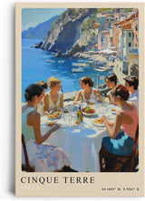 Paul Sinus Leinwandbild 60x90cm Leinwandbild Cinque Terre Italien mediterrane Küstenlandschaft malerische Dörfer Sommerstimmung Meeresblick