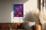 Paul Sinus Wandbild in 40x60cm Neon Bloom – leuchtende Pflanzenblätter in intensiven Neonfarben für moderne Raumgestaltung
