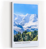 Paul Sinus Kunstdruck 40x60cm Alpine Majesty Schneebedeckte Alpenlandschaft Where Snow Touches the Sky