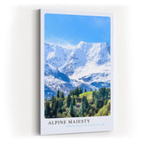 Paul Sinus Kunstdruck 40x60cm Alpine Majesty Schneebedeckte Alpenlandschaft Where Snow Touches the Sky