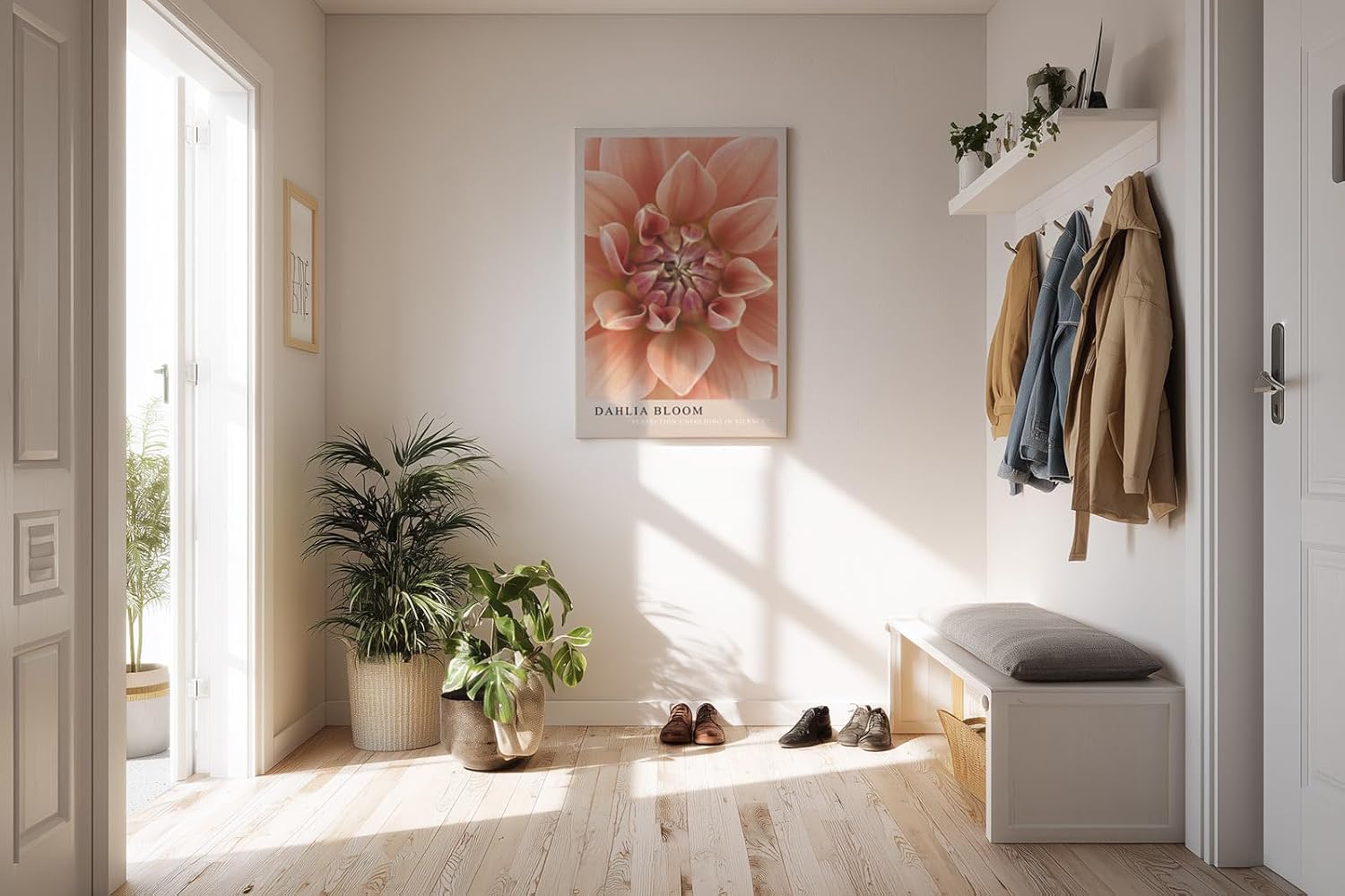 Paul Sinus Kunstdruck 40x60cm Dahlienblüte in Nahaufnahme – Stille Schönheit in zarten Farbverläufen eingefangen