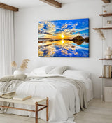 Paul Sinus Wandbild 120x80cm Sonnenuntergang Meer Himmel Horizont Farbenfroh