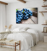 Paul Sinus Wandbild 120x80cm Trauben Früchte Weintrauben Fotokunst Blau Kunstvoll