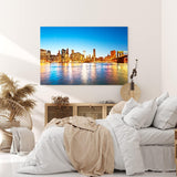 Paul Sinus Wandbild 120x80cm New York Skyline Wolkenkratzer Brooklyn Bridge