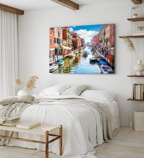 Paul Sinus Wandbild 120x80cm Italien Venedig Boote Altstadt Kanal Sommer