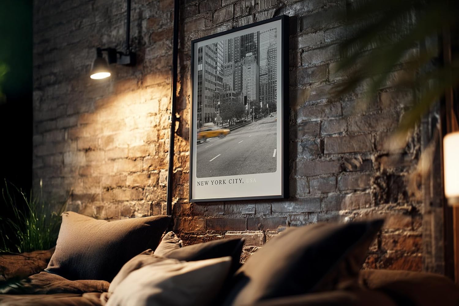 Paul Sinus Kunstdruck 40x60cm New York City mit gelbem Taxi – urbanes Stadtmotiv mit Dynamik und Kontrast