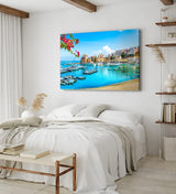 Paul Sinus Wandbild 120x80cm Sizilien italienische Küstenstadt Mittelmeer Hafen Trapani