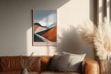 Paul Sinus Wandbild in 40x60cm Landscape in Planes – Abstrakte Landschaft in erdigen und kühlen Tönen für moderne Raumgestaltung