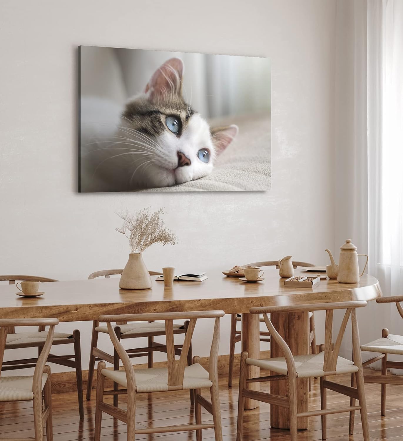 Paul Sinus Wandbild 120x80cm Katze Kätzchen blaue Augen Kater Katzenbaby