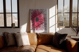 Paul Sinus Wandbild in 40x60cm Blast Point Abstrakte Explosion in Rot, Schwarz und Weiß