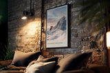Paul Sinus Kunstdruck 40x60cm Northern Stillness mit verschneiter Gebirgslandschaft im Morgenlicht