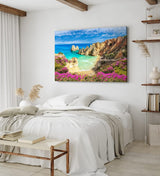 Paul Sinus Wandbild 120x80cm Strand Bucht Meer Sommer Küste Wildblumen
