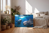 Sinus Art Wandbild 120x80cm Die Delfine wirken lebensfroh und einladend und bringen maritime Energie in jeden Raum