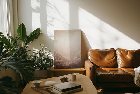 Paul Sinus 60x90cm Wandbild Blütenrahmen in Beige – Zurückhaltende Eleganz mit floraler Tiefe Blume