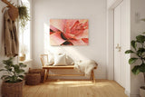 Sinus Art Wandbild 120x80cm Abstrakte Makroaufnahme einer roten Pflanze – organisch, dynamisch und einzigartig