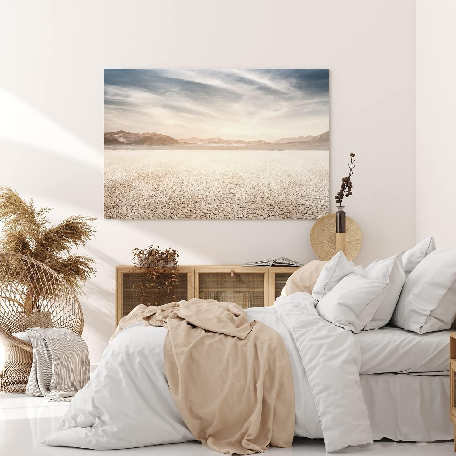 Paul Sinus Wandbild 120x80cm Wüstenlandschaft Wüste Berge Horizont Himmel