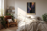 Paul Sinus Wandbild in 40x60cm The Kiss Between Stars – abstrakte Silhouetten im kosmischen Lichtspiel, kunstvolle Darstellung von Nähe und Universum