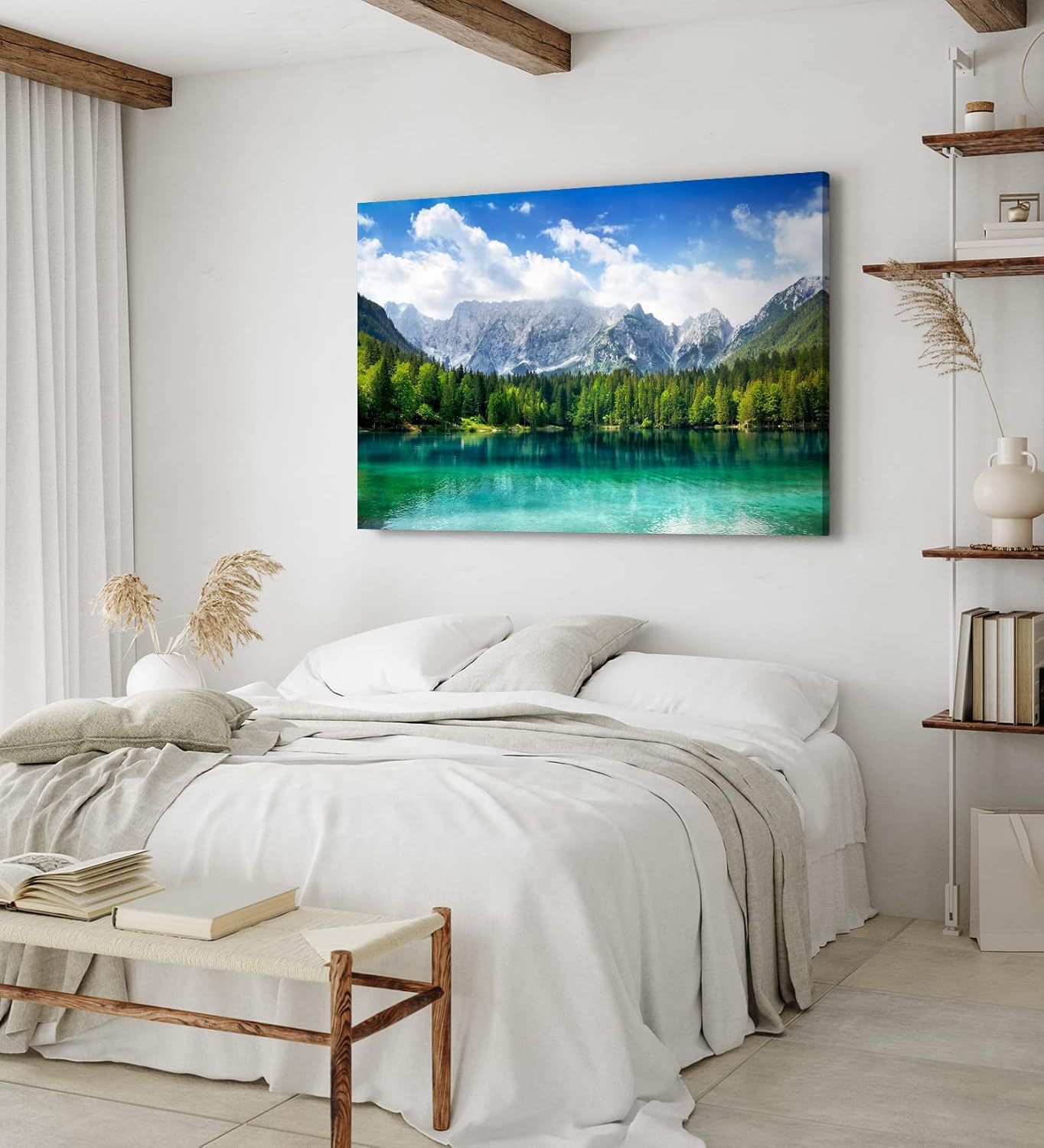 Paul Sinus Wandbild 120x80cm Alpensee See Bergsee Berge Wald Natur