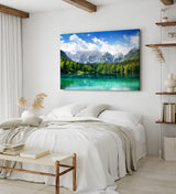 Paul Sinus Wandbild 120x80cm Alpensee See Bergsee Berge Wald Natur