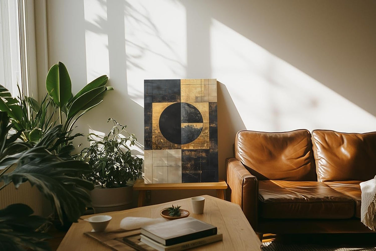Paul Sinus 60x90cm Wandbild, Meisterhaftes Design in Fokusgeometrie – Kontrastvolle Harmonie trifft auf Ästhetik