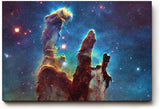 Sinus Art Wandbild 120x80cm Bekanntes NASA-Motiv der Säulen der Schöpfung in farbgewaltiger Sternenlandschaft