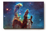 Sinus Art Wandbild 120x80cm Bekanntes NASA-Motiv der Säulen der Schöpfung in farbgewaltiger Sternenlandschaft
