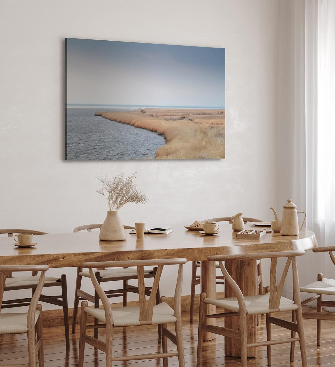Paul Sinus Wandbild 120x80cm Dollart Bucht Holland Meer See Horizont Kunstvoll