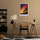 Paul Sinus Leinwandbild 60x90cm Inferno Above spektakulärer Himmel feuriger Sonnenuntergang dramatische Naturstimmung Wald Silhouetten