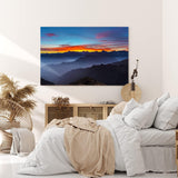Paul Sinus Wandbild 120x80cm Berge Gebirge Sonnenuntergang Berglandschaft Nacht