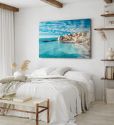 Paul Sinus Wandbild 120x80cm Bogliasco Italien Küstenort Meer Strand Sommer