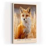 Paul Sinus Wandbild in 40x60cm Spirit of the Field – Naturgetreues Fuchs­porträt im goldenen Feldlicht