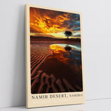 Paul Sinus Leinwandbild 40x60cm Mirror of the Desert – Namib-Wüste, Namibia, Sonnenuntergang, Reflexion, Baum, Landschaft, Natur, Himmel, Sanddünen