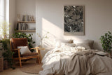 Paul Sinus Wandbild in 40x60cm Faded Bloom – Sepiafarbene Blüten im nostalgischen Stil mit malerischer Struktur