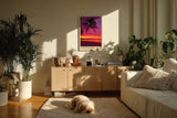 Paul Sinus Kunstdruck 40x60cm Sunset Beach Thailand – Tropischer Strand mit Palmen bei Sonnenuntergang in leuchtenden Farben