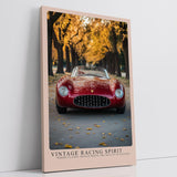 Paul Sinus Leinwandbild 60x90cm Vintage Racing Spirit Klassischer Rennwagen Herbstliche Eleganz Zeitlose Automobilkunst