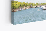 Paul Sinus Wandbild 120x80cm Paris Eiffelturm Fluss Frankreich Kanal blauer Himmel