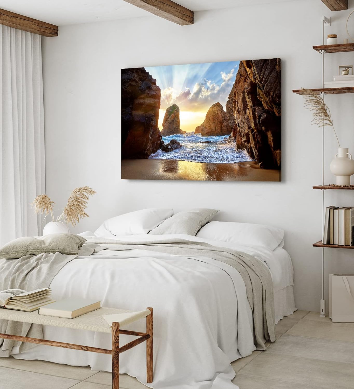 Paul Sinus Wandbild 120x80cm Cabo da Roca Portugal Atlantik Bucht Strand Felsen