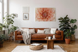 Sinus Art Wandbild 120x80cm Detailreiche Blütenstruktur in warmem Rosé für romantisch inspirierte Raumgestaltung