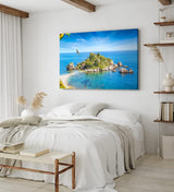 Paul Sinus Wandbild 120x80cm Isola Bella Insel Italien Mittelmeer blauer Himmel Horizont