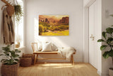 Sinus Art Wandbild 120x80cm Imposante Felsformationen im Licht der untergehenden Sonne für eindrucksvolle Wirkung