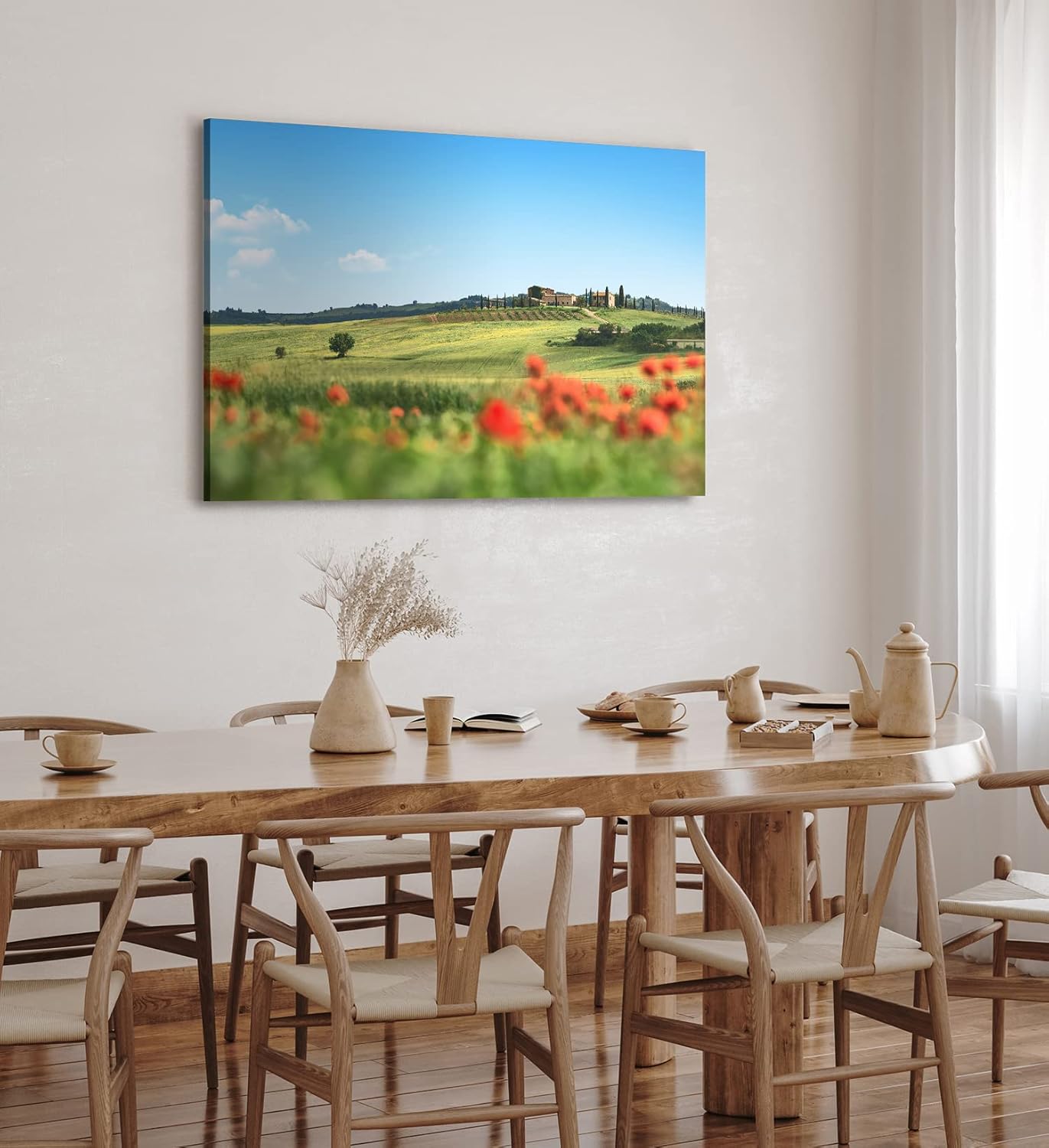 Paul Sinus Wandbild 120x80cm Toskana Italien Landschaftsbild Sommer Finca