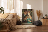 Paul Sinus Wandbild in 40x60cm Glamouröses Paar im Retro-Stil mit Cocktails und luxuriösen Accessoires