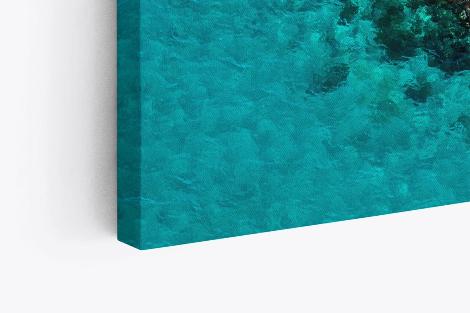 Paul Sinus Wandbild 120x80cm Insel in Herzform Malediven Türkis Meer Herz