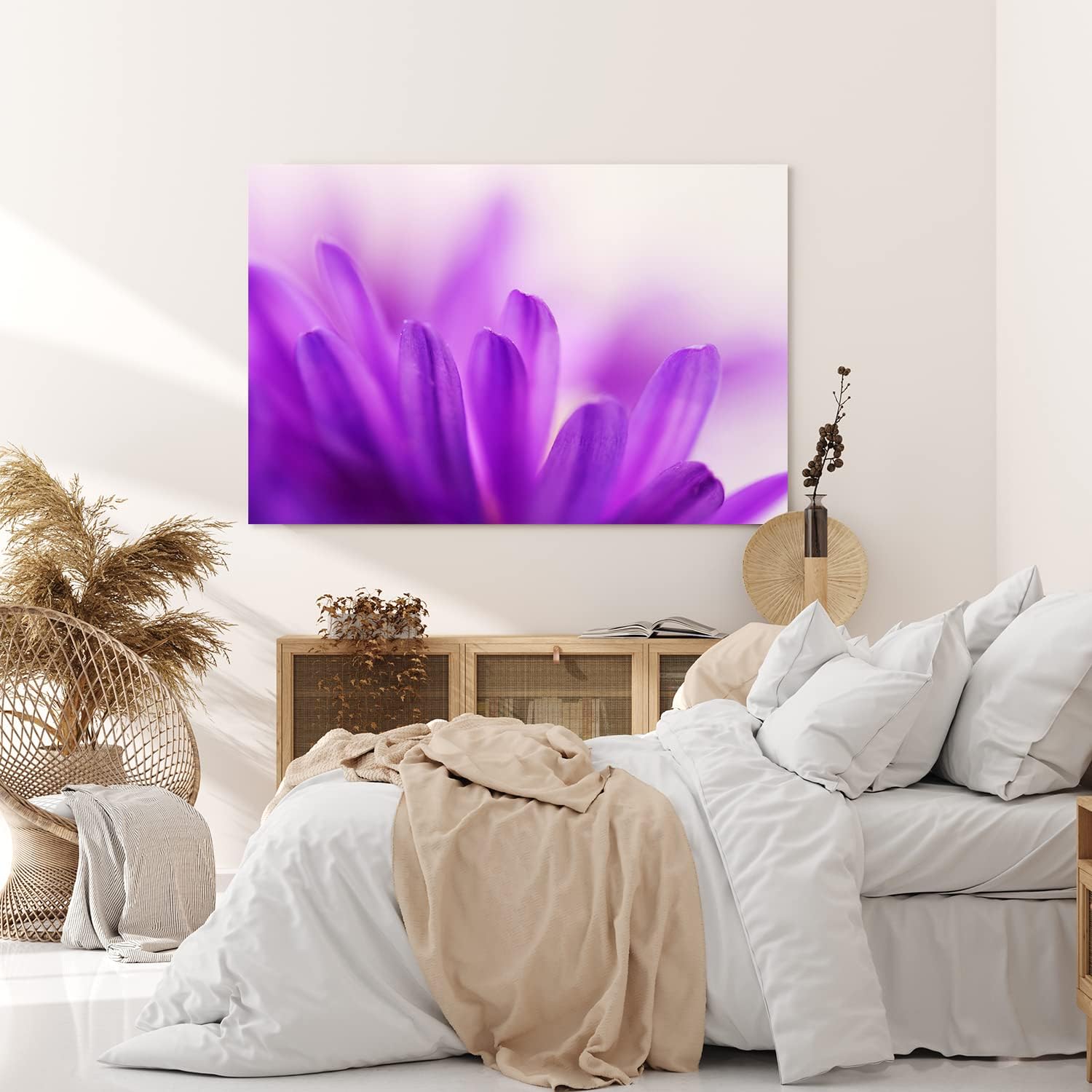 Paul Sinus Wandbild 120x80cm Blumen Blüten Violett Nahaufnahme Makrofotografie Kunstvoll