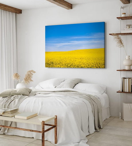 Paul Sinus Wandbild 120x80cm Rapsfeld Raps Landschaft Gelb Himmel Sommer