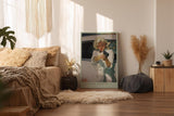 Paul Sinus Wandbild in 40x60cm The Blonde Vendetta – Blonde Frau mit Pistole im Retro-Pin-up-Stil