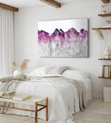 Paul Sinus Wandbild 120x80cm Kristalle Rosa Violett Fotokunst Nahaufnahme Kunstvoll